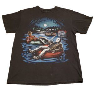 A Nightmare on Elm Street Freddy Jason T-Shirt Tee Black | Men's Large L Horror